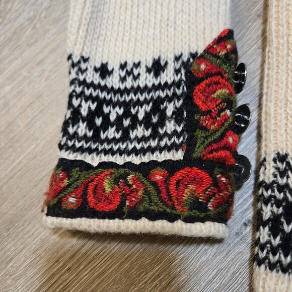 Nordstrikk Vintage Fair Isle Cardigan Heavyweight Girl's Youth Size Large (14) - Picture 7 of 9